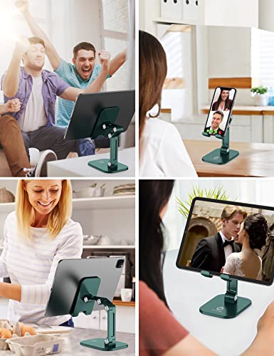 OCYCLONE Phone Stand for Desk, Foldable Cell Phone Stand Holder, Green - color: Green