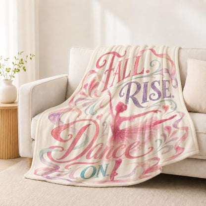 Ballet Dancer Throw Blanket Pink Inspirational Stuff Gifts 60''X80'' - color: Dance, size: 60''x80''