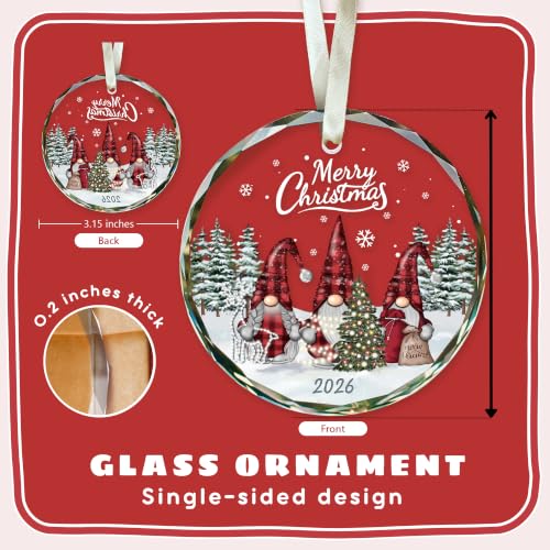 Gnome Ornaments - Gnome Christmas Ornaments, Gnomes Gifts for Women 2026 - color: Gnome