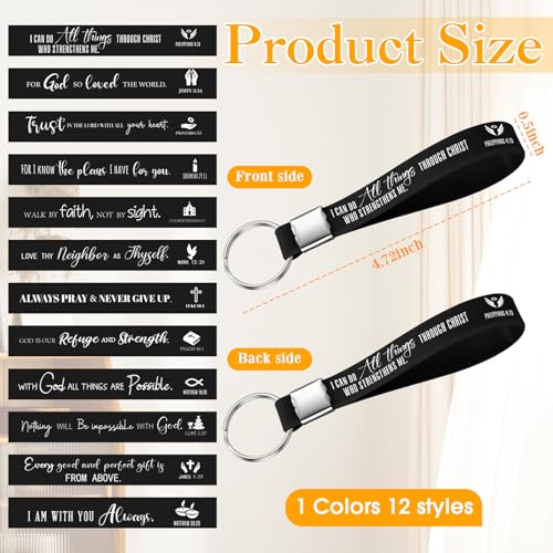 Sayglossy 72 Pcs Christian Bible Gifts Set Bulk Religious Gifts, Black - color: Black