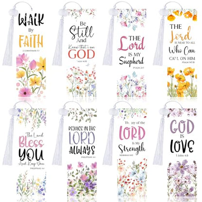 8 Pieces Christian Bible Verse Diamond Art Bookmarks 5d Christian Beaded Bookmark Acrylic Tassel Bookmark for DIY Making Beginners Adults Arts Craft Supplies (Christian-1) - color: Christian-1
