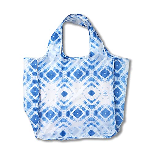 Pure Sage Reusable Grocery Bag - Stylish Shopping Bags for Groceries - Foldable Tote Bag - color: Indigo Spirit