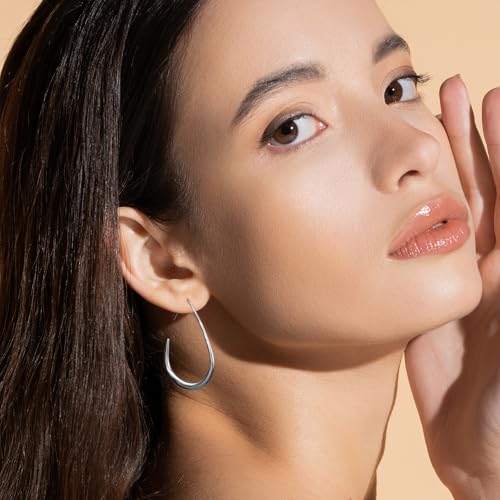 18K Gold Plated Hoop Earrings for Women, NICKEL-FREE & HYPOALLERGENIC, Timeless Jewelry Gift - color: gold-Circular Ring