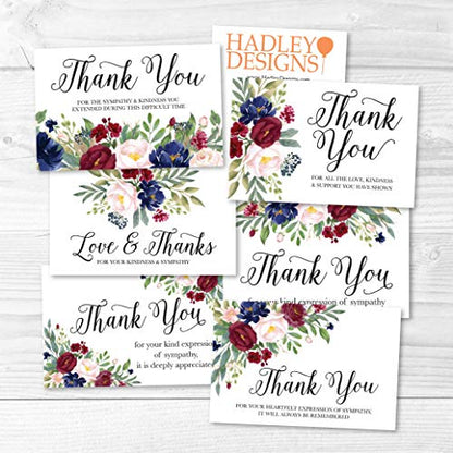 24 Sympathy Thank You Cards with Envelopes Thank You Cards for Funeral