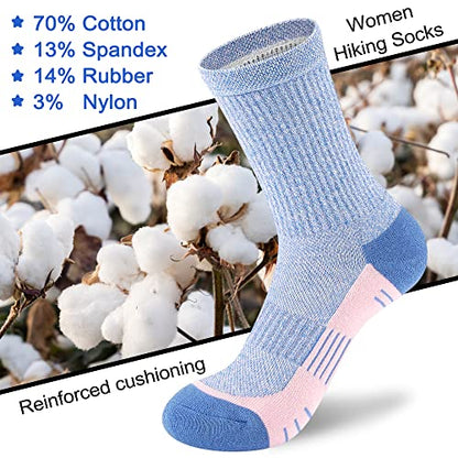 cuangya Women Crew Socks Athletic Cushioned Running Hiking 3-5 Pairs - color: 5 Pairs Ice Cream, size: 8-10