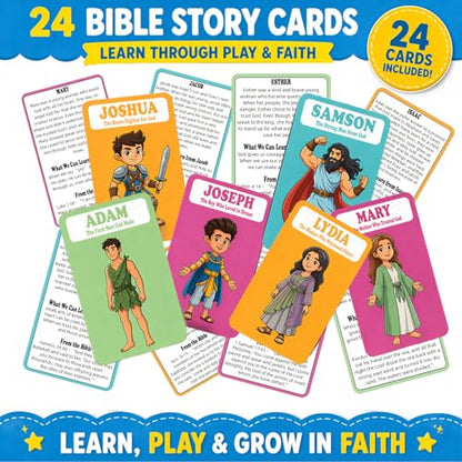 Bible Character Mystery Game,Guessing Bible Who I Am Board Games for Kids & Families, 2 Players Logic Deduction Christian Games with 24 Holy Bible Characters Catholic Gifts