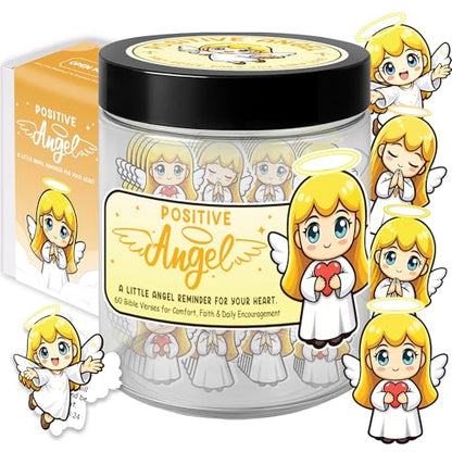 Positive Angel Jar, Angel Gifts For Women, First Communion Gift For Girls, Cute Christian Gifts for Teen Girls - style: Positive Angel