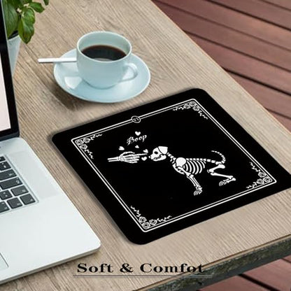 Funny Black Gothic Dog Skeleton Mouse Pad, Gifts for Anniversary Couples Mouse Pads for Wireless Mouse Computers Laptop Desk Accessories, Gothic Office Supplies, 9.5x7.9 Inch - color: colour 3