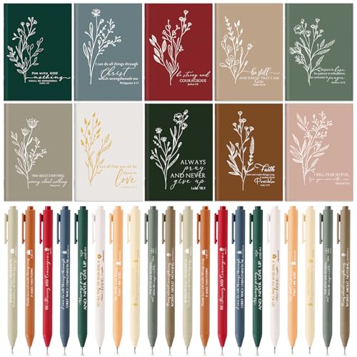 Fuutreo 60 Pcs Bible Verse Christian Gifts, Prayer Journal, Bright Color - color: Christmas Color