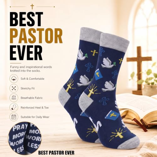 7 Pcs Pastor Appreciation Gifts for Men, Navy Blue - color: Navy Blue