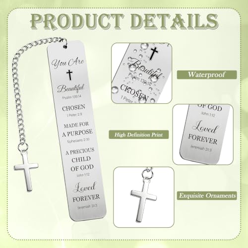 Bible Book Mark for Women, You are Beautiful Metal Set with Pen - style: You Are Beautiful