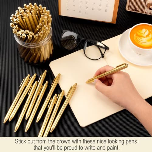 Crtiin 50 Pcs Inspirational Pens Bulk Gold, Team Motivation - color: Team Motivation, size: 1 Count (Pack of 50)