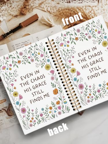 Christian Wildflower Bible Notebook Journal for Women Teen Girl Kid - color: even in the chaos