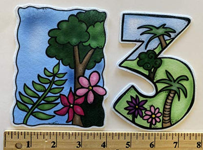 Days of Creation 23 Felt Figures Bible Felt Flannel Board Lesson coloring - size: 1-Medium Days of Creation Set