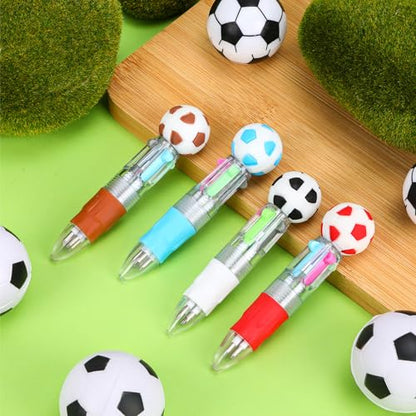 48 Pack Soccer Party Favors Bulk - Multicolor Mini Pens for Kids, Classroom Prizes, Goodie Bag Stuffers Supplies - color: Soccer