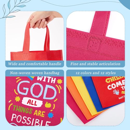 Sweetude 48 Pcs Christian Gift Bags Bulk, Bible Verse Gift Bags for Kid - color: Colourful, style: Kids