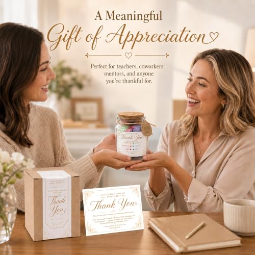 Thank You Bible Verse Jar, Thank You Gift for Women, Coworker, Pastor, Mentor, Volunteer and Friend - color: Thank you bible verse jar