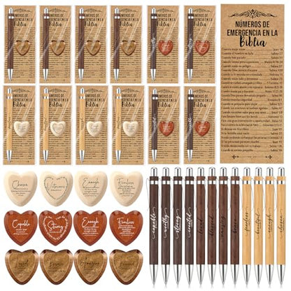 Motiskyy 24 Sets Christian Gift Bulk Bible Emergency Numbers Bookmark