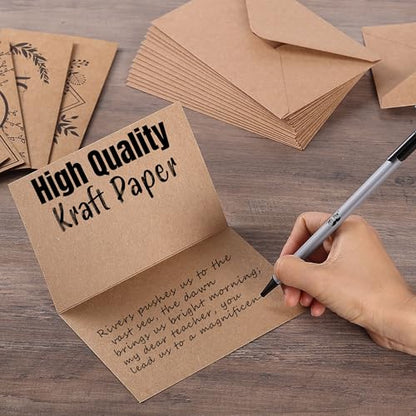 Mr. Pen- Thank You Cards with Envelopes, Brown Kraft Paper, 18 Pack, 4 x 6, Blank Inside, 6 Designs, Thank You Cards, Thank You Notes, Thank You Cards Bulk,Thank You Note Cards - color: Brown Kraft