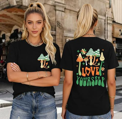 Womens Christian Shirts Funny Bible Verse Graphic T-Shirts Religious Faith Inspirational Short Sleeve Tee Tops - color: Black1, size: Small
