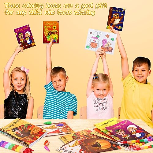 BenLouis 60Pcs Thanksgiving Mini Coloring Books Bulk for Kids Party Favors - style: Thanksgiving