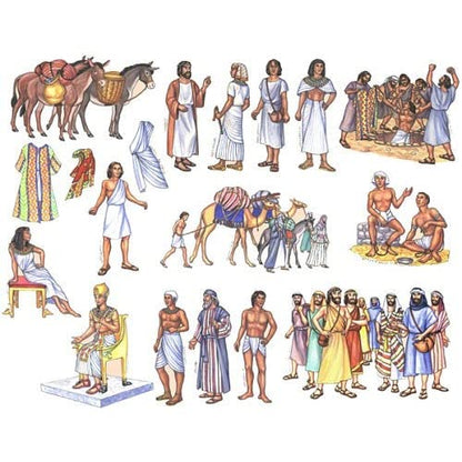The Story of Joseph in Egypt Felt Figures for Flannel Board Bible Stories-precut