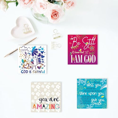Christian Note Cards with Bible Verses, Set of 12, Blank with Envelopes - color: NT4