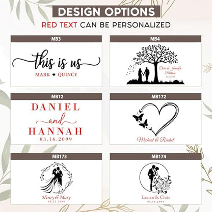 Personalized Wedding Keepsake Box, Custom Engraved Memory Box for Newlyweds - style: 10. Wedding Designs