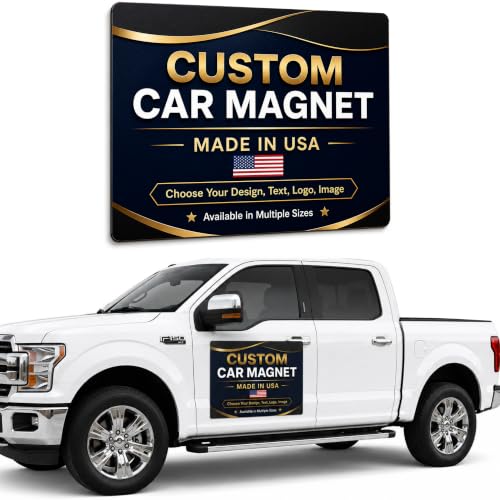 custom die cut magnets for cars outside - BCB vehicle magnets Printed in USA - color: Magnetic Car Sheet