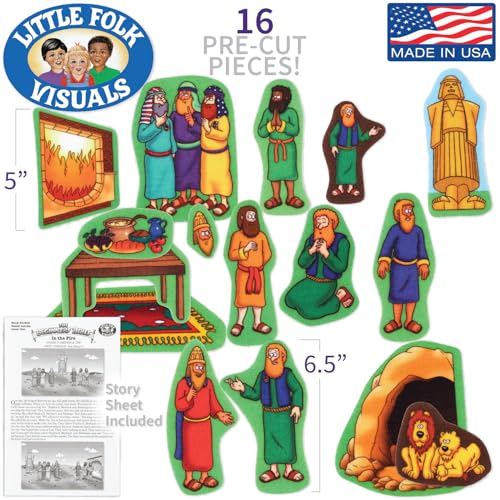 Little Folk Visuals Beginners Bible: Daniel Precut Felt Pieces, 16 Pieces Set