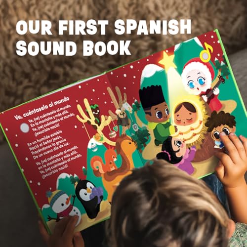 Cristo Me AMA Spanish Christian Sound Books for Kids - 6 Bible Songs for Toddlers, Christian Gifts for Kids - Baby Bible for Baptism, Christening, Dedication Gifts, Sunday School, Preschool Homeschool - color: Cristo Me Ama