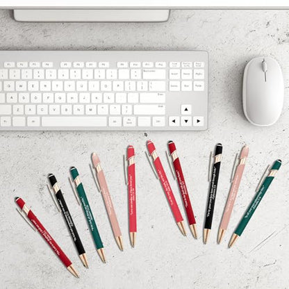Bible Verse Ballpoint Pens with Stylus, Retractable Christian Writing Pens