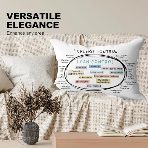 Circle of Control Mental Health Pillow Covers 12x20, Therapy Office Decor, I Can and Cannot Control Decorative Throw Pillow Covers for Classroom School Counselor Office - color: Circle of Control-3