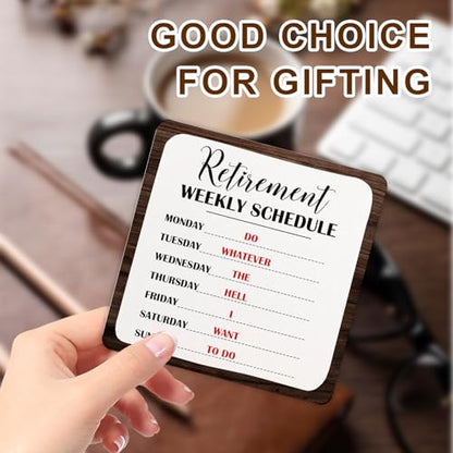 Retirement Gifts, Farewell Gifts, Thank You Gifts, Appreciation Gifts for Women Men, Motivational Wood Plaque Sign With Stand, Thank You Gifts for Coworker, Inspirational Desk Decor Sign Gifts - style: P
