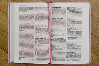 NIV, Bible for Kids, Flexcover, Pink/Gold, Red Letter, Comfort Print: Thinline Edition (Easy-to-Read, Easy-to-Carry)