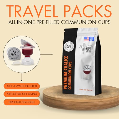 Miracle Meal Prefilled Chalice Communion Cup & Wafer Set, Travel Pack of 50 - size: Box of 50 Chalice