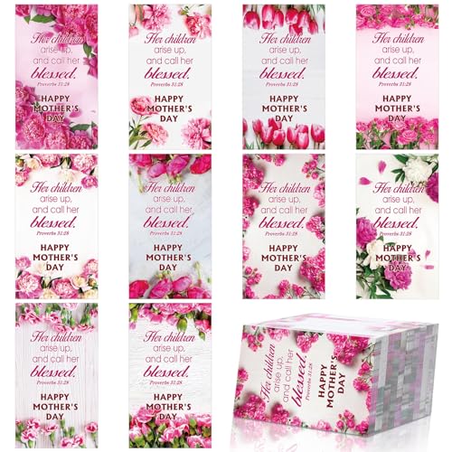 200 Pcs Mother's Day Scripture Cards Bible Verse Prayer Cards Pocket Christian Inspirational Religious Cross Church Gifts for Fall Breast Cancer Awareness Halloween Thanksgiving - style: Mom