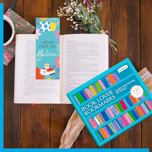 120 PCS Book Lover Bookmarks, 30 Unique Designs Double-Sided Read Accessories Page Markers Reading Bookmarks for Women, Men, Kids, Adults, Students, Book Lovers All Ages - style: Book Lover Bookmarks