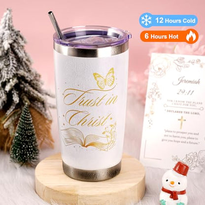 Christian Faith Gifts Set & Religious Inspirational Gifts For Women & Read Me When Bible Verses Jar – Perfect for Encouragement, Prayers, and Inspirational Gift