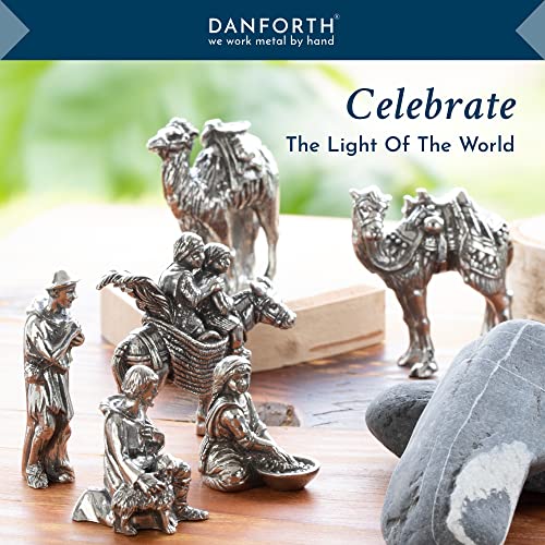 DANFORTH Shepherd with Lamb Nativity Figurine | Pewter Handcrafted in USA