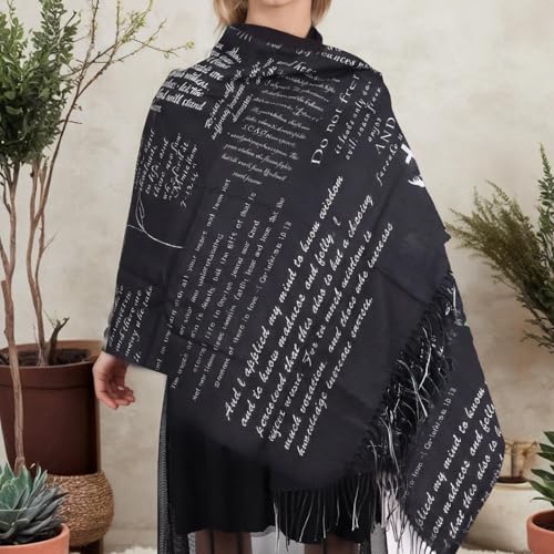 Prayer Shawl Christian Wrap Scarf For Women Prayer Scarves for Christian Scarf Gift - color: Black New