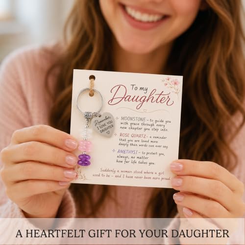 Crystal Keychain Gifts For Women, Friend, Coworker, Daughter, Mom, Faith - color: To My Daughter