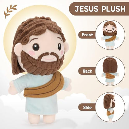 FunisFun Jesus Plush Stuffed Animal Doll Ideal Gifts for Christian Church Religious Party Favors Christmas (Jesus) - style: Standing Jesus