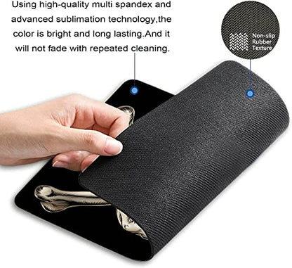 Mouse Pad, Skull Mouse Pad, Washable Square Cloth Mousepad for Office Laptop, Non-Slip Rubber Base Mouse Pads for Wireless Mouse, Computer Mouse Pads for Desk - color: TSP157