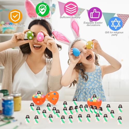 Bememo 25Pcs Mini Jesus Figure for Religious Favor,Green - color: Green