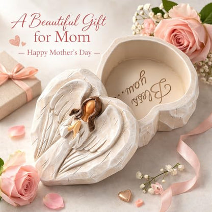 Hodao Angel Jewelry Box, Rosary Keepsake Box, Angel Gift for Women - color: White Elegance Angel-bless You