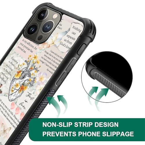 for iPhone 16 Pro Case | Classic Slim Cover Design | Bible Verses Heart - color: Bible Verses Heart, size: iPhone 16 Pro