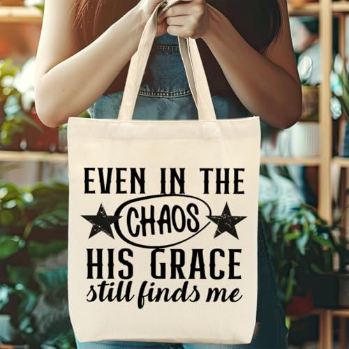 Christian Gifts for Women, Floral Faith Canvas Tote Bag, Faith Gifts for Women Mom Inspirational - color: Christian 773
