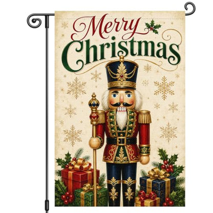 Louise Maelys Christmas Nutcracker Garden Yard Flag 12x18 Inch - color: Multi-3