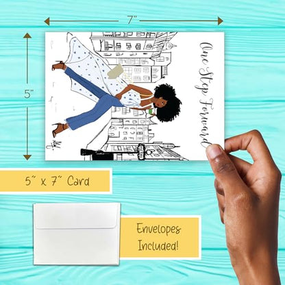African American Greeting Cards Assortment Box – 18 All-Occasion Christian Greeting Cards with Envelopes – Birthday, Encouragement, Friendship, Romance, Engagement, , Mother's Day, Get Well & More - style: Assortment 740